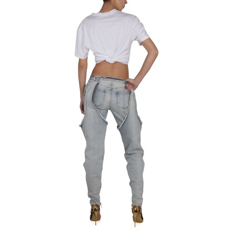 balmain washed cotton jeans