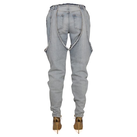 balmain washed cotton jeans