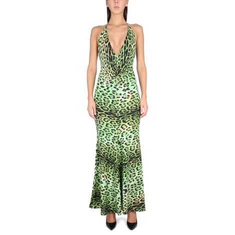 roberto cavalli animal print dress