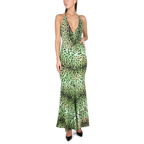 roberto cavalli animal print dress