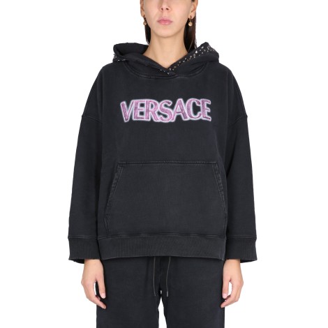 versace sweatshirt with studs