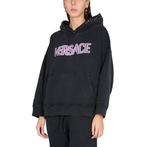 versace sweatshirt with studs