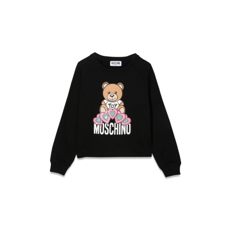 moschino teddy bear crewneck sweatshirt