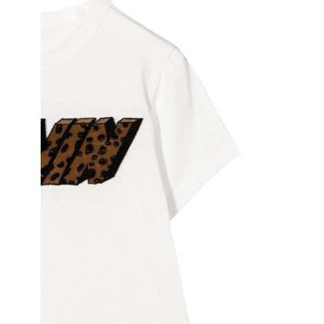 lanvin short sleeve spotted logo t-shirt