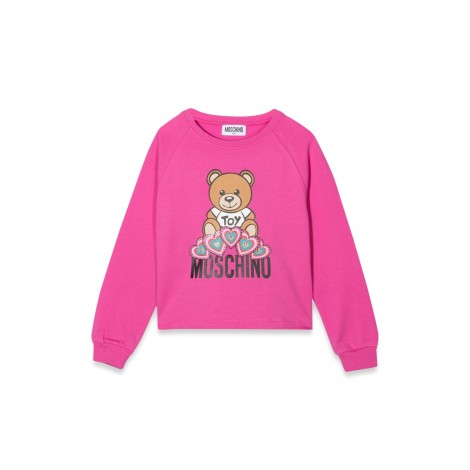 moschino teddy bear crewneck sweatshirt