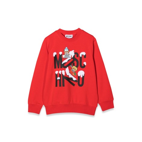 moschino logo crewneck sweatshirt and ski