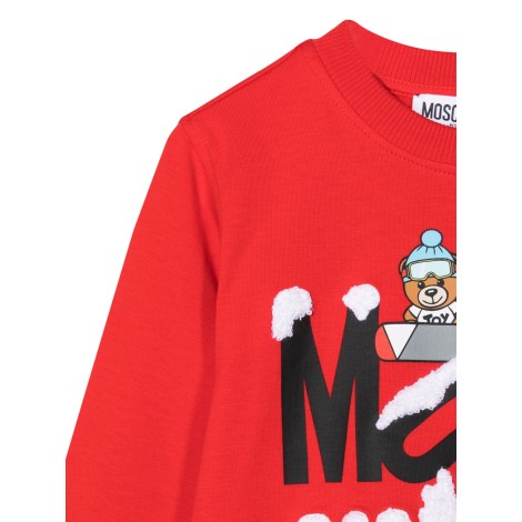 moschino logo crewneck sweatshirt and ski