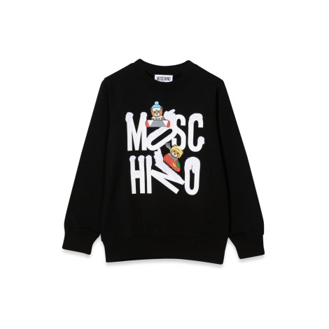 moschino logo crewneck sweatshirt and ski