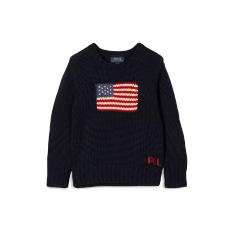 polo ralph lauren 20/2 combed cotton-flag cn swtr-tops-sweater