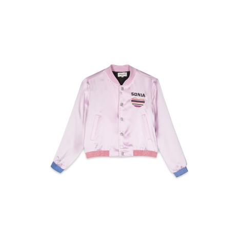 sonia rykiel teddy heart logo bomber jacket