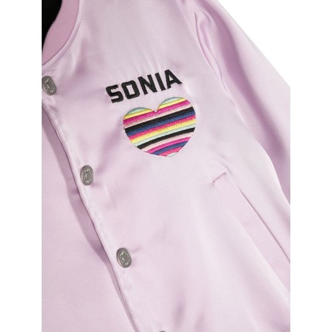 sonia rykiel teddy heart logo bomber jacket