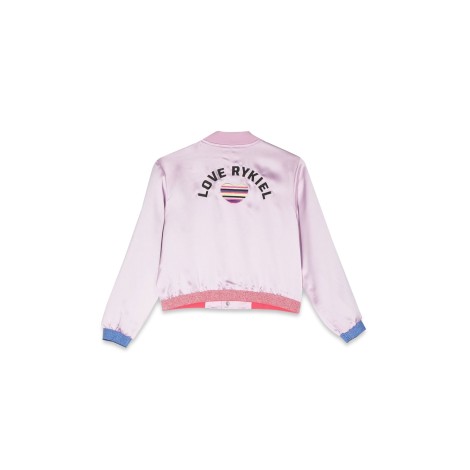 sonia rykiel teddy heart logo bomber jacket