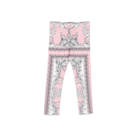 versace silver baroque leggings