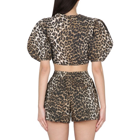 ganni top animalier