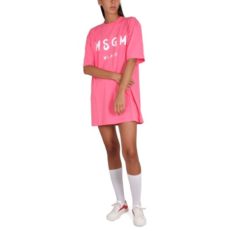 msgm brushed logo dress