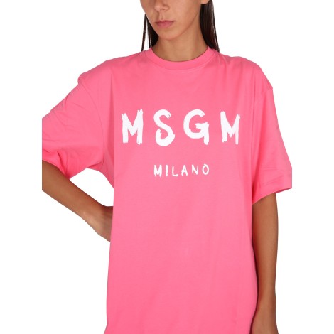 msgm brushed logo dress