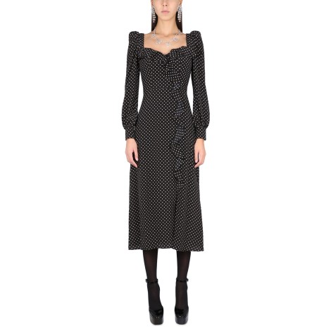 alessandra rich polka dot silk dress