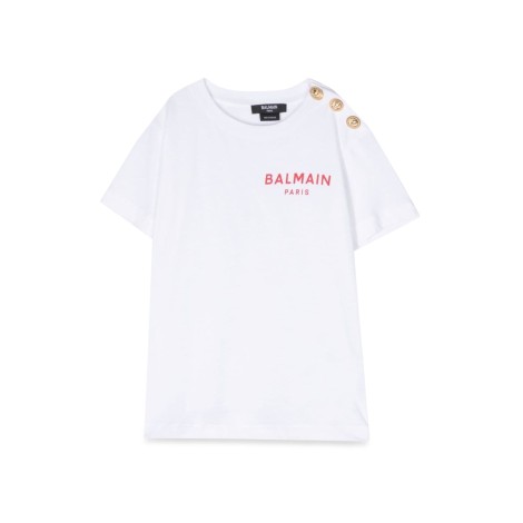 balmain mc logo small t-shirt and buttons