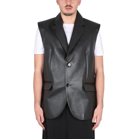 mm6 maison margiela leather vest