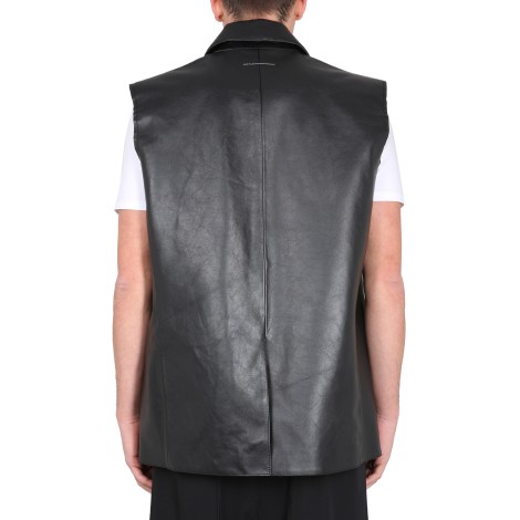 mm6 maison margiela leather vest