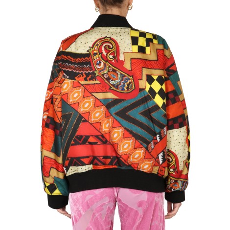 etro patchwork bomber jacket