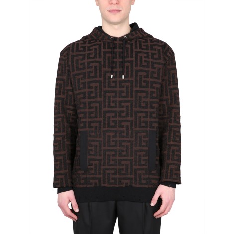 balmain sweatshirt with maxi monogram