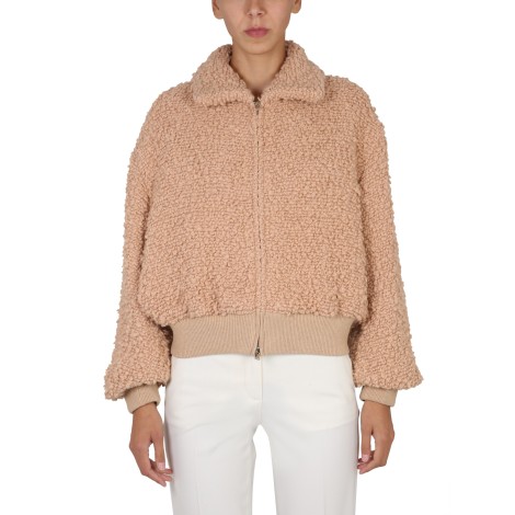 stella mccartney wool blend bomber jacket