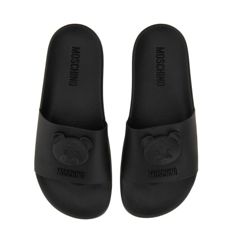 moschino teddy slide sandal