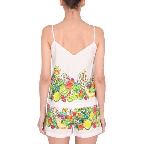 boutique moschino flower and fruit print top