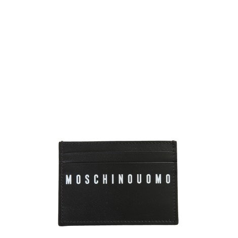 moschino card holder with logo