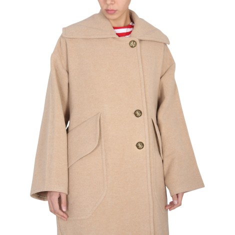 patou wool maxi coat