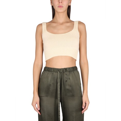 aspesi cotton crop top