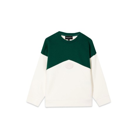 emporio armani two-tone crewneck sweatshirt