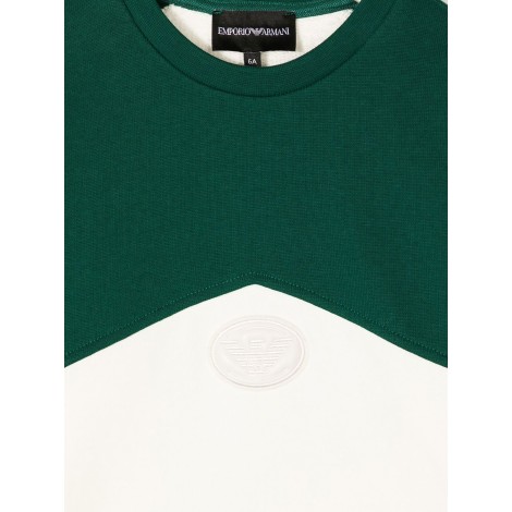 emporio armani two-tone crewneck sweatshirt