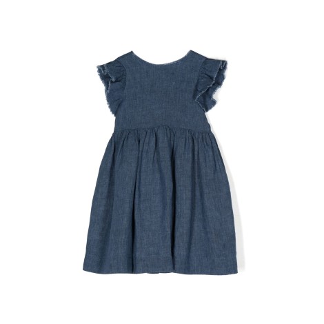 il gufo short sleeve ruffle dress