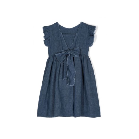 il gufo short sleeve ruffle dress