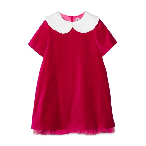 simonetta short sleeve dress wide collar