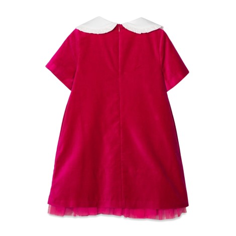 simonetta short sleeve dress wide collar