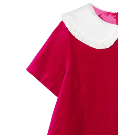 simonetta short sleeve dress wide collar