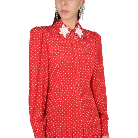 alessandra rich polka dot mini dress