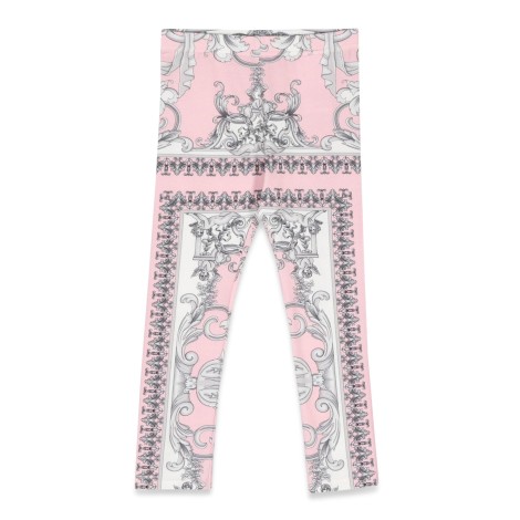 versace silver baroque leggings