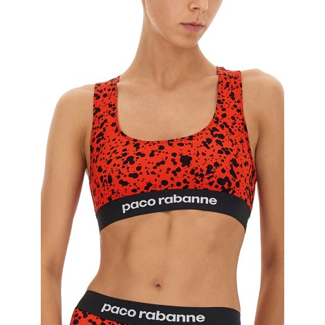 paco rabanne top with logoed band