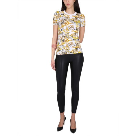 versace jeans couture couture logo print t-shirt