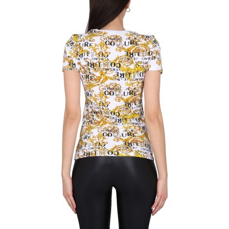 versace jeans couture couture logo print t-shirt