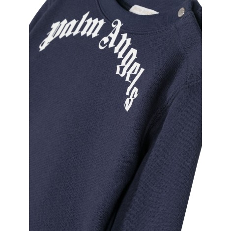 palm angels curved logo crewneck