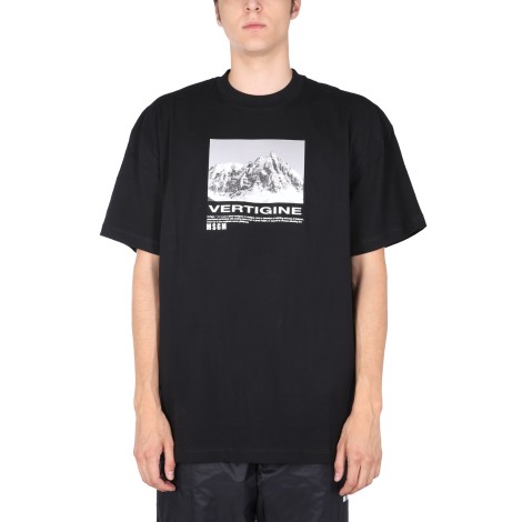 msgm t-shirt with vertigo print