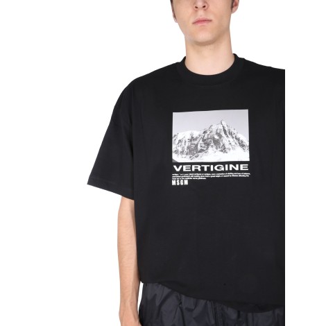 msgm t-shirt with vertigo print