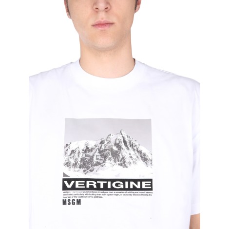 msgm t-shirt with vertigo print