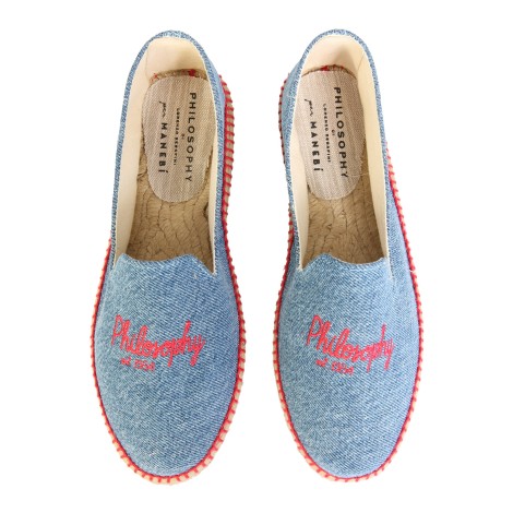 philosophy x manebi espadrilles with embroidered logo