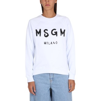 msgm sweatshirt with brushed logo